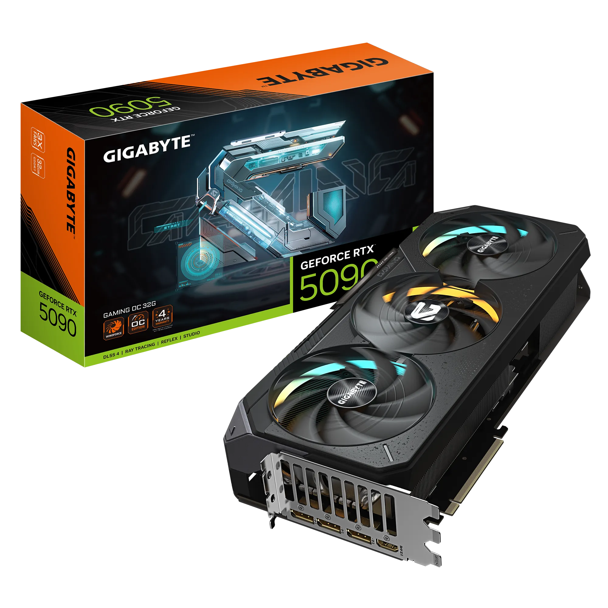 GIGABYTE nVidia GeForce RTX 5090 GAMING OC  - 32GB GDDR7; 512-Bit Memory Bus; 1x HDMI; 3x DisplayPort; Min 1000W PSU. .