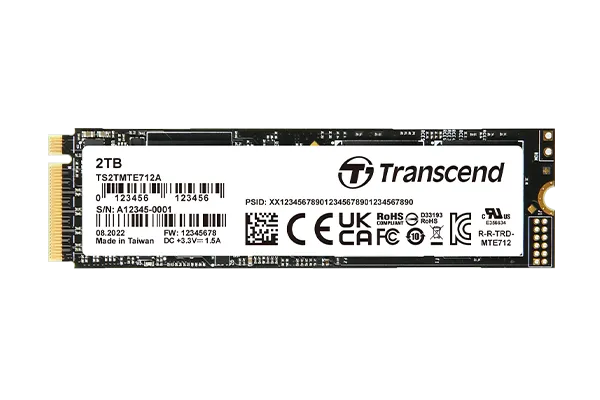 TRANSCEND 512GB MTE712A GEN 4X4 M.2 NVMe 2280 EMBEDDED SED SSD 3D NAND -3800 MB/s Read 3100 MB/s Write-  TCG OPAL 2.0 -1080TBW