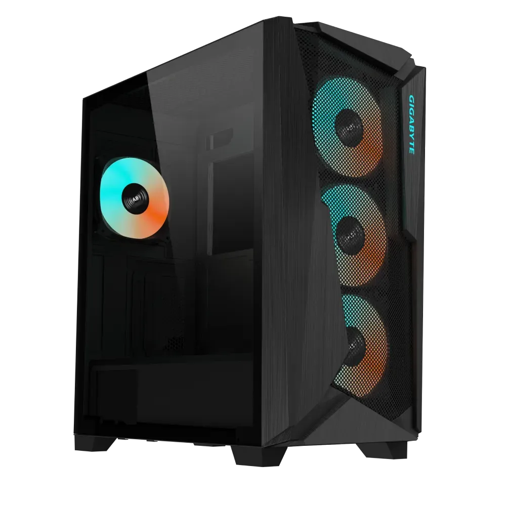 Gigabyte C301 Glass ATX Chassis; 2x 3.5'' | 2x 2.5'' Drive Bays; 360mm Radiator compatible; 4x 120mm fan incl; Black