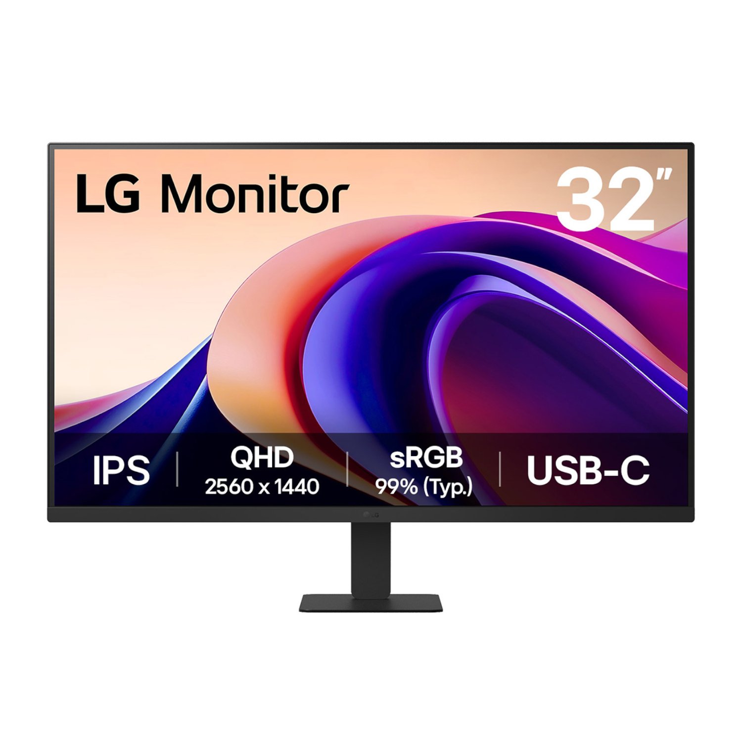 LG 32" QHD IPS Panel Monitor with USB-C - 100Hz
