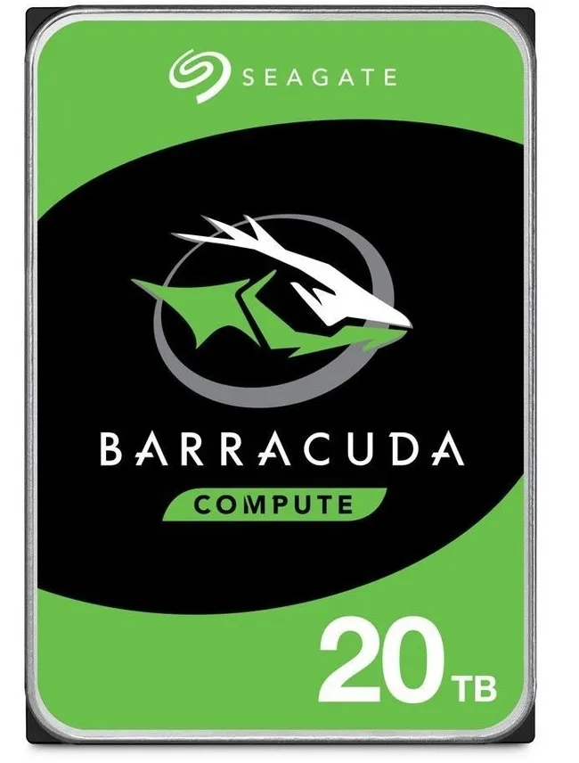 Seagate Barracuda ST20000DM001 20TB 3.5'' HDD Desktop Internal drives; SATA 6GB/s Interface; 185MB/s Sustained TR; 256MB cache;