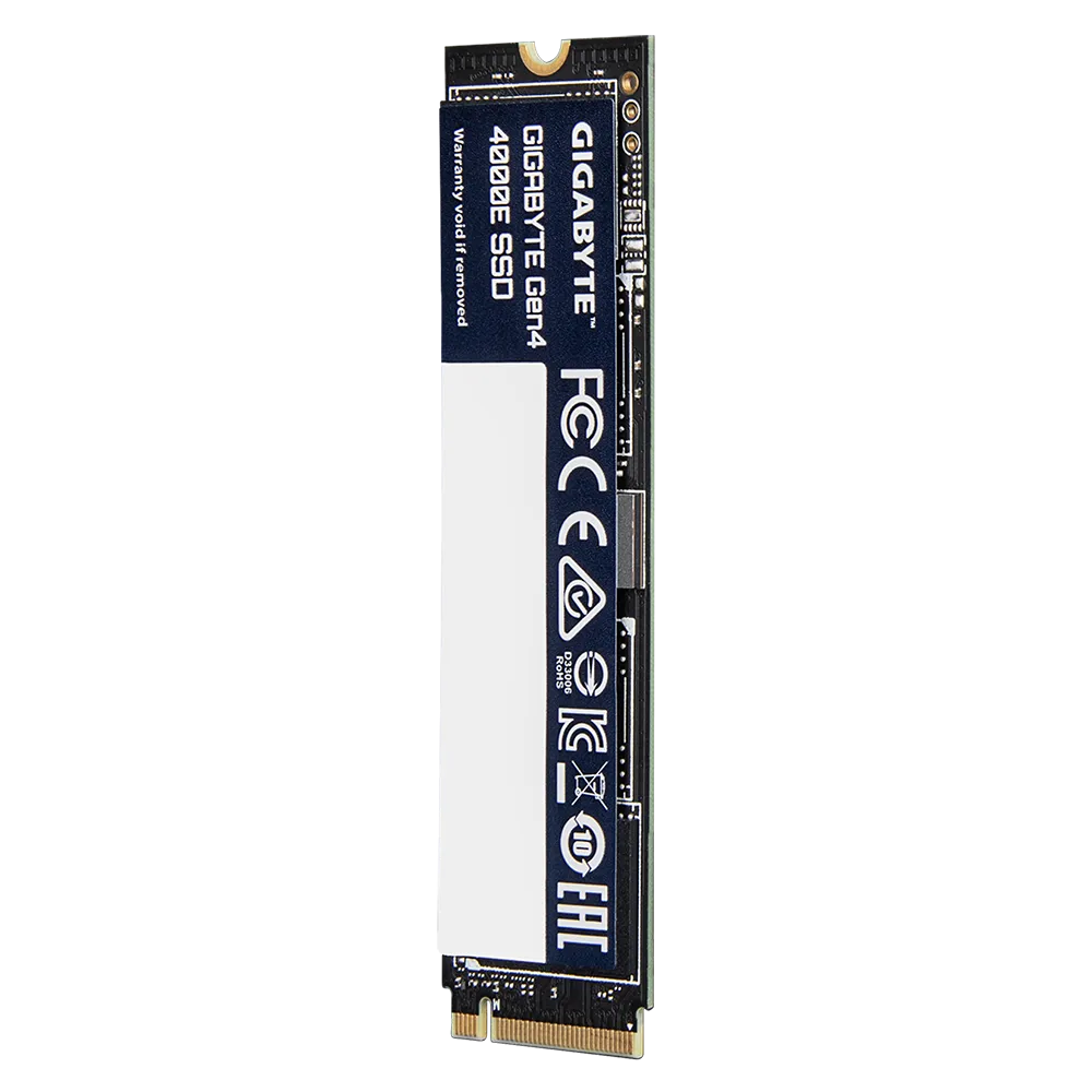 GIGABYTE 1TB Gen 4 4000E SSD; SEQ Read Up to 4000 MB/s / Write Up to 3900MB/s; Limited 3-years warranty.