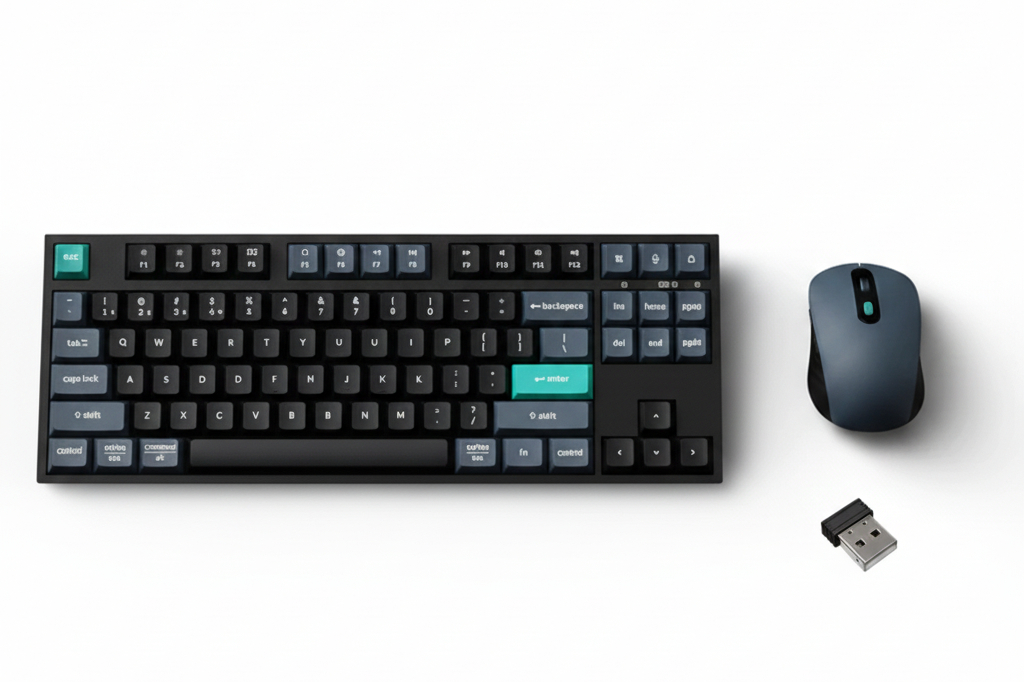 Keychron B33 80% TKL Wireless Keyboard and Mouse Combo – Black/Green