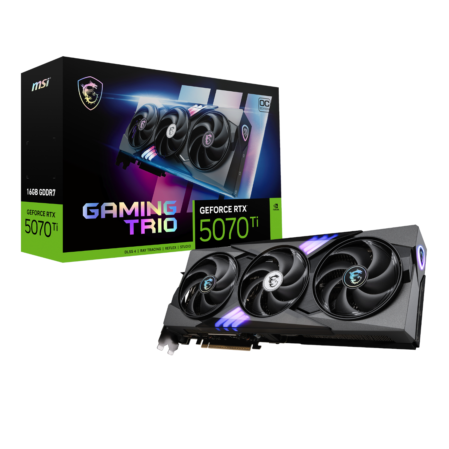MSI GeForce RTX™ 5070 Ti 16G GAMING TRIO OC Graphics Card